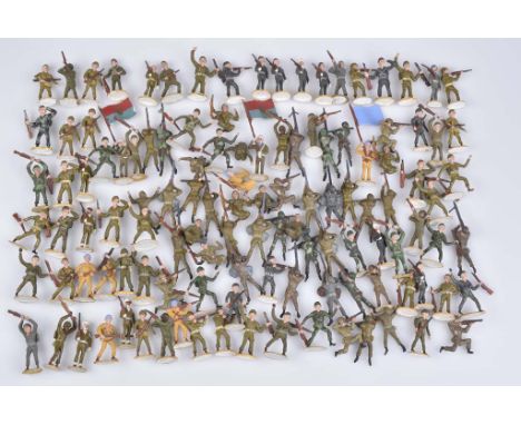   MERTEN ca. 120 Aufstellfiguren   Soldaten überweigend "Bundeswehr" &amp; "U.S. Army", ca. 3 - 4 cm, verschiedene Ausführung