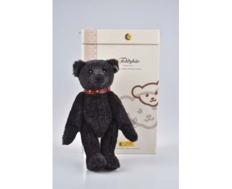   STEIFF Teddybär schwarz   Teddy Bear black, limitierte Auflage, mit Zertifikat 1789/ 3000, KF, Nr. 038150, Alpaca Mohair, s