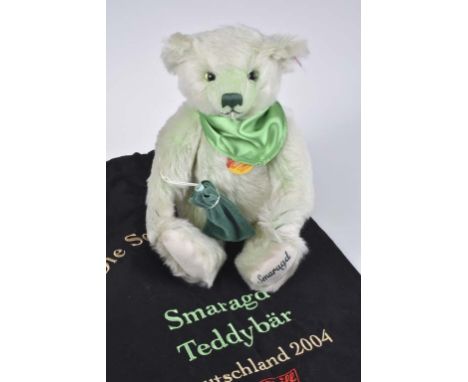   STEIFF Teddybär Schatzsucher 'Smaragd'   Deutschland 2004, limitierte Auflage, mit Zertifikat 177/ 1500, KF, Nr. 671968, Mo