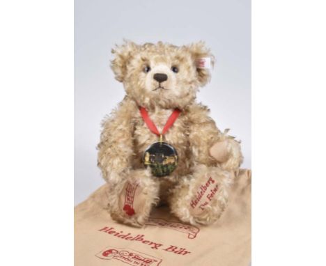   STEIFF Heidelberg Bär   Deutschlandbär 2001, limitierte Auflage, mit Zertifikat 409/ 2000, KF, Nr. 670602, Mohair, braun ge