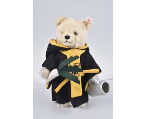   STEIFF Teddybär Mönch   Deutschlandbär 2002, limitierte Auflage, mit Zertifikat 150/ 2002, KF, Nr. 670794, Mohair, rohweiß,