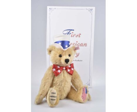   STEIFF The First American Teddy   exklusiv für Steiff North America, mit Zertifikat Nr. 7022  der Jahreslimitierung, KF, Nr
