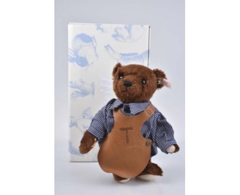   STEIFF Teddybär Küfer   Limitierte Auflage, KF, Nr. 998621, Mohair, rotbraun, 25 cm, 5-fach gegliedert, Z 1+, mit Steiff Ka
