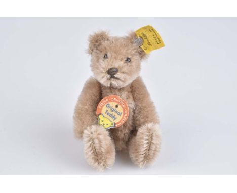   STEIFF Original Teddy   1959-64, KFS, Nr. 5310,02, Mohair, caramel, gegliedert, 10 cm, Z 1          
