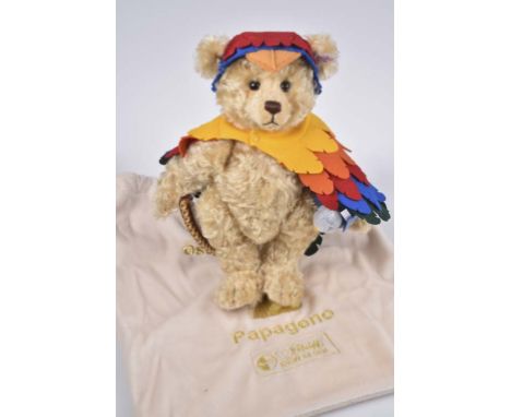   STEIFF Teddybär Papageno   exklusiv für Österreich 2002, limitierte Auflage, mit Zertifikat 214/ 1500, KF, Nr. 660719, Moha