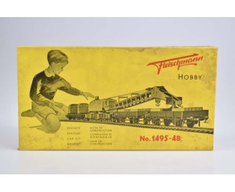   FLEISCHMANN Hobby Bausatz   H0, No. 1495-4B, 1x Krupp Ardelet 90 t Kran, 3x Güterwagon mit Ladegut, augenscheinlich komplet