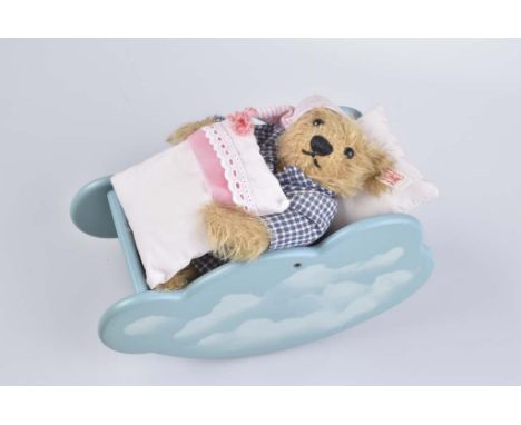   STEIFF Teddybär mit Wolkenschaukel   Teddy bear with a cloud cradle, limitierte Auflage, mit Zertifikat 391/ 3000 weltweit,