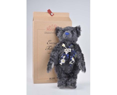   STEIFF Teddybär Enzian   exklusiv für Deutschland, Österreich u. die Schweiz, limitierte Auflage mit Zertifikat, Nr. 968/ 1