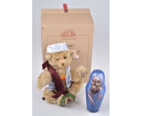   Steiff-Teddy "Schatzi"   gestaltet von Ernst Fuchs, mit Zertifikat, limitierte Auflage Nr. 739/ 2002., Mohair, KFS, Nr. 994