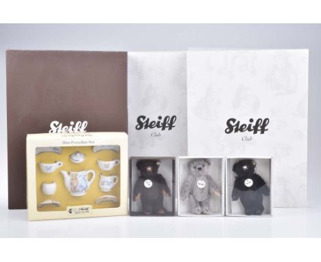   STEIFF 3 Clubgeschenk-Teddybären   KFS, mit Zertifikat, Jahreslimitierungen, 2009, 2010, 2011, Alpaca, 5-fach gegliedert, 1