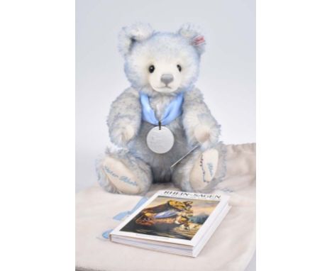   STEIFF Teddybär Vater Rhein   Deutschlandbär 2002, limitierte Auflage, mit Zertifikat, 689/ 2000, KF, Nr. 671197, Mohair, b