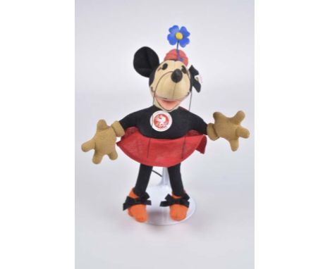   STEIFF Minnie Mouse   exklusiv für Japan, limitierte Auflage, mit Zertifikat 453/ 1000, KFS, Nr. 675857, Alcantara, 17 cm, 