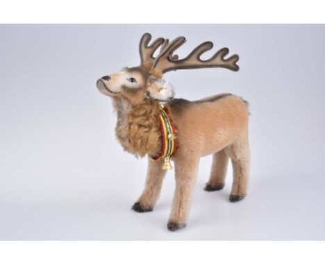   STEIFF Christmas Hirsch   2004, KS, limit. Auflage, 1060/1500, Nr. 037771, Mohair, braun, 25 cm, Z 1          