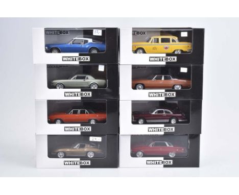   MODELCARWORLD 8 Modellfahrzeuge   Metall, Kunststoffteile, M 1:43, darunter Dodge Charger R/T, Chevrolet Corvette C2, Facel