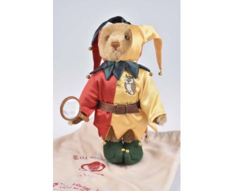   STEIFF Teddybär Till Eulenspiegel   2003, limitierte Auflage, mit Zertifikat 199/ 1500, KF Nr. 670626, Mohair, blond, 28 cm