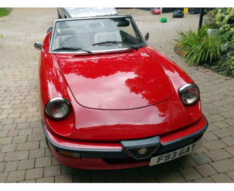 - Converted to RHD by Lombarda when new, hard/soft-top roofs, twin Weber carbs

- Classic Alfa invoices for £3k (engine mount