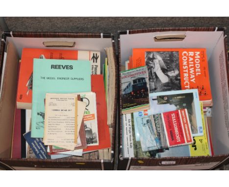 A quantity of various passenger timetables, Reeves Model Engineer stock lists, auction catalogues, Model Railway Construction