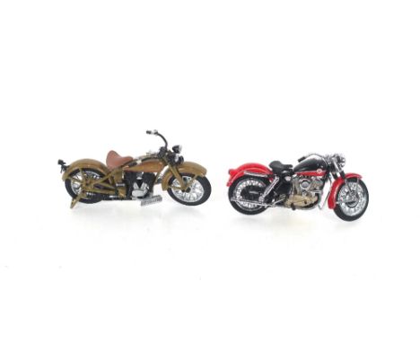 Two Franklin Mint Harley Davidson's 1-24 scale