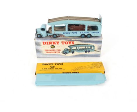 A Dinky Toys diecast model 982 Pullmore car transporter and a Dinky Toys 994 loading ramp (boxed)