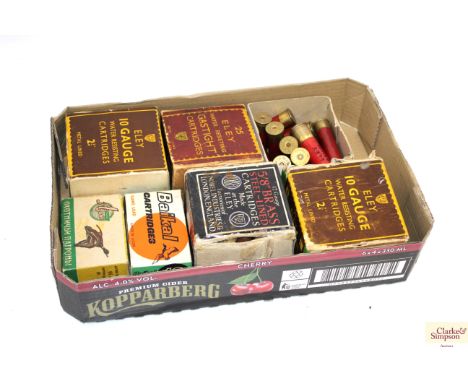 A quantity of boxed (mainly Eley) cartridges including 10 bore examples - not all boxes fullNB. This item can only be purchas