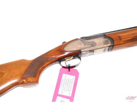 An Emilio Rizzini 12 bore O/U side plate ejector shotgun, S/No. 33207, 30" barrels with bores ½ and ¾ with 3" chambersNB. Thi