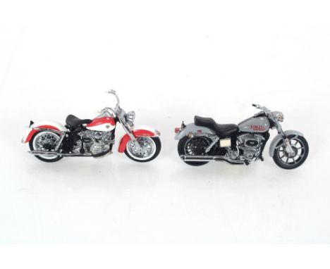 Two Franklin Mint Harley Davidson's 1-24 scale