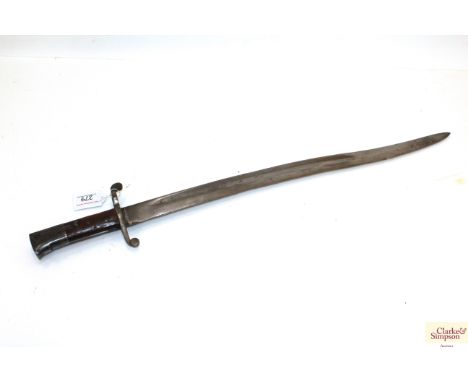 A rare and unusual model 1856 "blade" with extra large muzzle ring and wooden grips, possibly Indian origin?