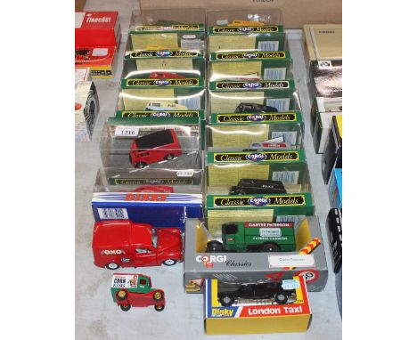 Classic Corgi models to include Post Office Telephones, Walls Ice Cream, Evening News, Royal Mail, and various others