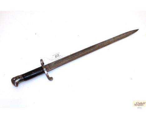 A British model 1887 MKI sword bayonet for the Martini Henry Rifle (NB. no scabbard)