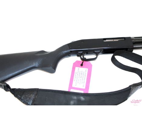 A .410 pump action shotgun by Mossberg with moderatored barrel. An unusual model in overall v-good conditionNB. This item can