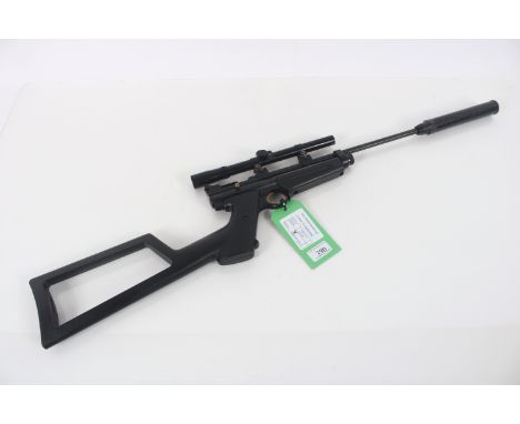 A Crosman model 2250B .22 air rifle  (Ratcatcher) with Crosman 4 x 15 scope S/No. 906B11697NB. As a post 1939 air weapon the 