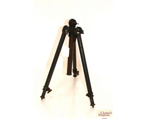 A British Army WWII era rangefinder tripod stand No.14 Mk III dated 1942