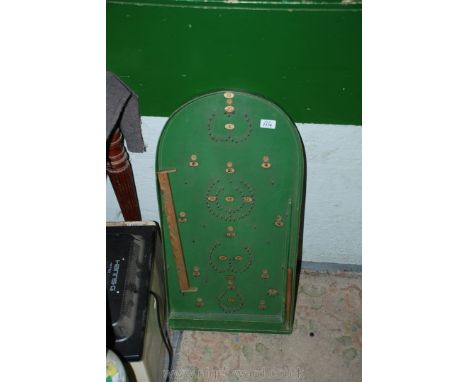 A vintage Bagatelle Board including balls