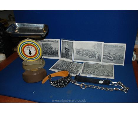 A set of six early 20th c. Russian military Photographs of Officers, Barclays Bank leather Night safe, metric Barclays Bank C