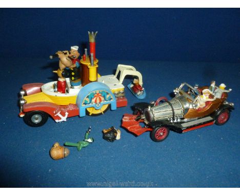 A Corgi Comics Popeye Paddle-Wagon and a Corgi Toys "Chitty, Chitty, Bang, Bang".