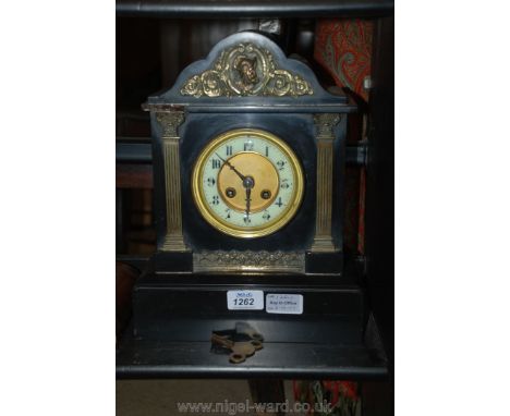 A Slate Mantle Clock