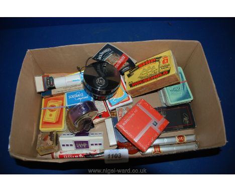 A quantity of Advertising items including playing cards and tobacco items 