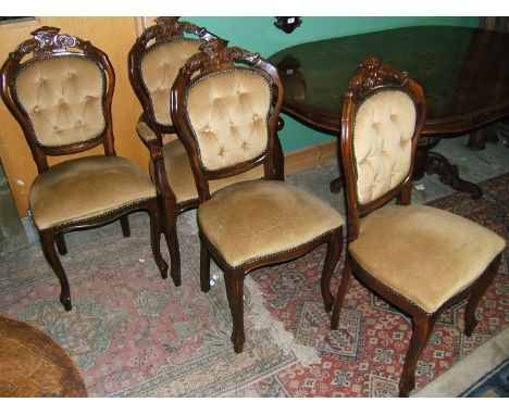 An Italian style Walnut finished oval marquetry transfer decoated top, twin pedestal Dining Table, 82'' long x 25 1/2'' deep 