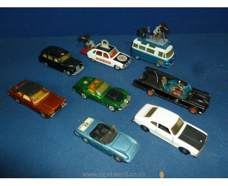 A quantity of toy Cars including Corgi toys to include Lotus Elan S2;  Commer Bus 2500 Series (patent no. 998217) "Samuelson 