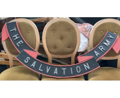 A vintage painted Salvation Army sign, 120cmW