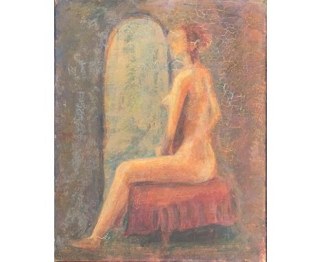 Paul Richmond, study of a seated nude, oil on canvas, 51x41cm 