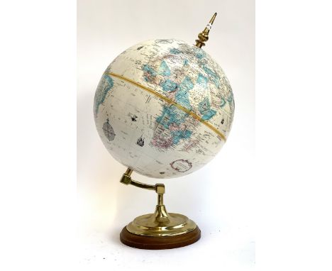 A vintage globe, 51cmH 