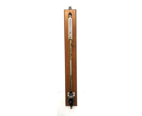 A Nagretti &amp; Zambra barometer, marked m/8639, standard conditions, temperature 0C, 980.665cm/s squared, 112cmL 