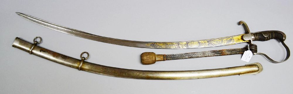 A choice antique Imperial German cavalry officers sword with scabbard ...