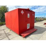 100KW STAMFORD Skidded Generator House 3,201hrs Showing w/ Transformer, Panels, etc.