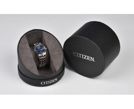 A Citizen Eco-Drive Corso stainless steel ladies bracelet watch, c.2019, ref. EW2290-54L, no. 851310110, with dark blue 21mm.