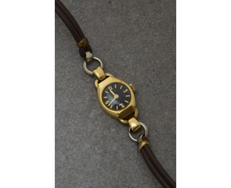 A Beuche-Girod ladies 18ct gold cased cocktail watch, London import hallmarks, 1936, with signed 17J manual wind movement, bl