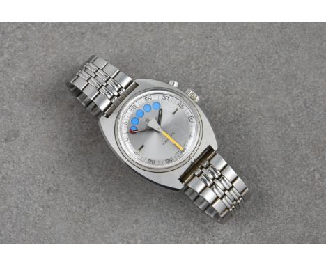 An Aquastar Regate Yacht Timer automatic bracelet watch with 10 minute countdown function, 1970s, no. 3120488, with 17 jewel 