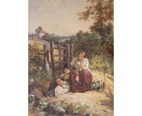 JOHN HENRY MOLE (1814-1886) REST AFTER HARVEST Signed and inscribed J. H. Mole. 1847/ Retouched 1852, watercolour and bodycol