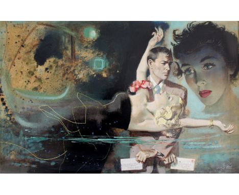 ALEX ROSS (American, Circa 1960) DILEMMA Signed, oil on board 43.5 x 68cm. ++ Good condition; needs a light clean